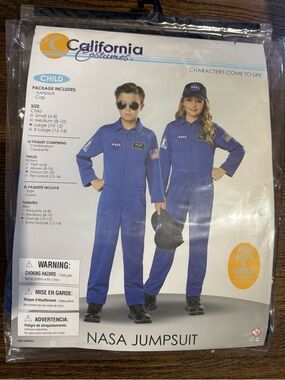 California Costumes Kids Blue Jumpsuit Costume NASA Large